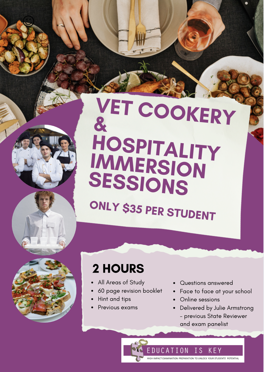 VET Cookery & Hospitality Revision Sessions